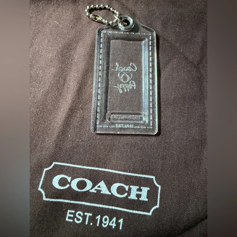 Coach Poppy Clear Keychain Tag - Picture 3 of 5